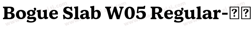 Bogue Slab W05 Regular字体转换